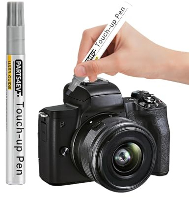 Full Matte Black Lackstift – Kompatibel mit Kameragehäusen aus Metall, Reparaturstift zur schnellen Ausbesserung von Gehäusekratzern an Spiegelreflex- & Systemkameras, inkl. Ersatzspitze