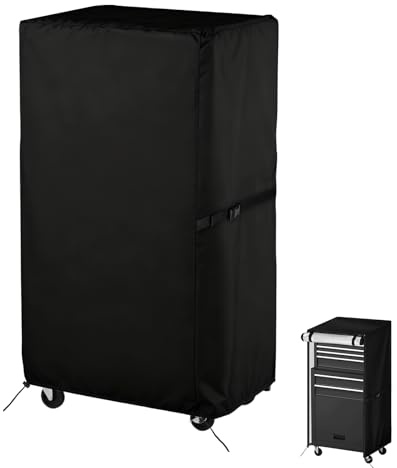 Loenel Tool Cabinet Cover for AIRAJ Tools Chest, Waterproof Tool Box Cover for 8 Drawers Rolling Tools Cabinet- 27 L x 13 W x 42 H