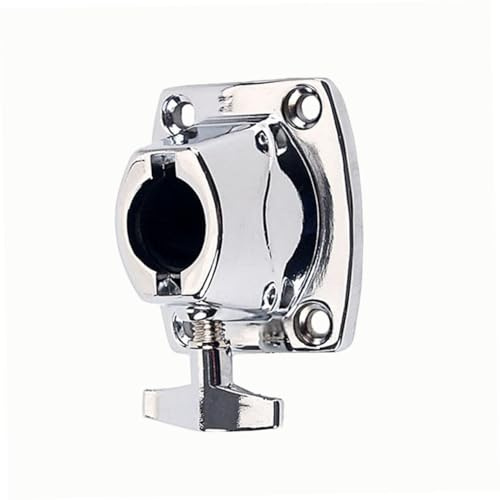Abaodam Abrazadera Metálica Ligera y Resistente para Tom de Batería, Soporte Seguro para Platillo en Kit de Batería, Accesorio Duradero Color Plata
