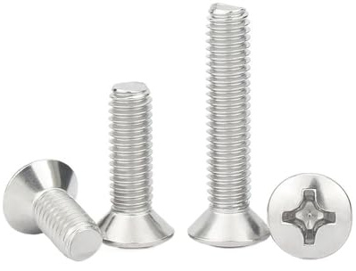 M2 M2.5 M3 M4 M5 A2-70 304 Stainless Steel Cross Recessed Raised Countersunk Head Half Oval Screw Bolt(10mm,(50pcs) M2.5)