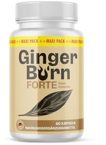 Ginger Burn Forte Kapseln | Ideal begleitend für dein Ziel | Für Männer und Frauen | 60 Kapseln