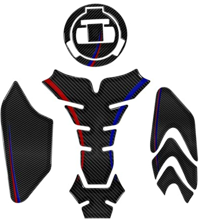 SGROPMT 3D Carbon Glanz Tankpad Motorrad Tankaufkleber Für S1000RR s1000rr, Tankschutzaufkleber Aufkleber für Motorrad-Tanks