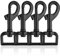 Dog Lead Clips Dog Lead Clasp Black Heavy Duty Snaps Hooks Swivel Snap Hooks Trigger Clip Trigger Snaps base interior width 3/4 4pcs