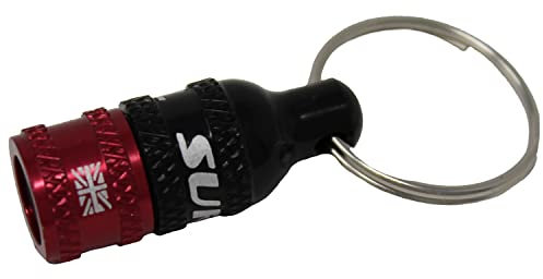 Survival Duck Bicycle Valve Adapter Keyring | Presta to Schrader Converter (Red)