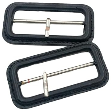 CLALoc 5-teiliges Gürtelschnallen-Set mit Lederbezug, Innengröße 26/52 mm, DIY-Schiebeschnallen als Ersatz für Riemen, Haustierhalsbänder, Kleidung usw