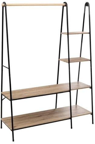 5 five simply smart Perchero Jano con estantes de metal y madera