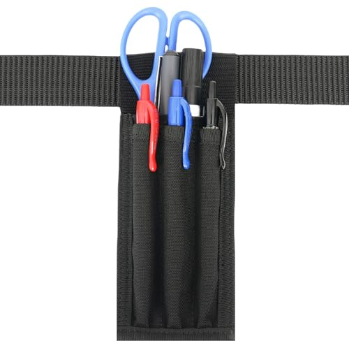 Portapenne da cintura, protezioni tascabili per penne e matite, astuccio tattico per lavoro all'aperto, astuccio per penne Molle staccabile Tasca organizer tascabile, portapenne regolabile