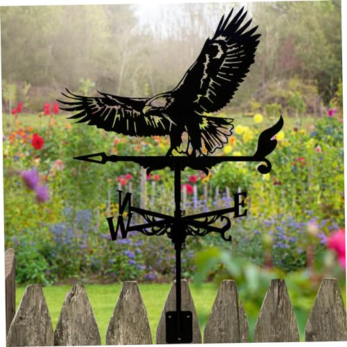 XJKLBYQ Weathervanes,Steel Eagle Weathervane, Weather Resistant Weather Vanes Roof Mount, Retro Wind Vane For Outdoor Garden Yard Patio Farm