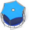 Soft Outdoor Trampoline Awning Tent, Sun Canopy Protection Trampoline Sunshade Cover Easy to Install Trampoline Shade Accessories Suitable for Outdoor Backyard Playground
