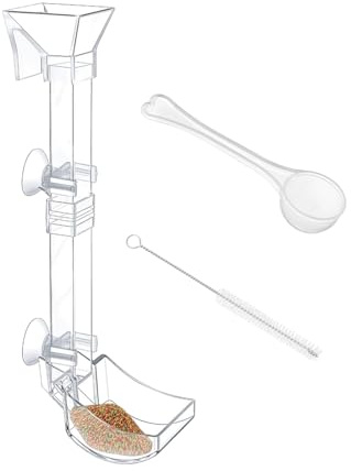 Tubo de alimentación para camarones: PC, Conjunto de Plato, Cuchara medidora incluida colocación de nutrición en acuarios, Rutina de Limpieza de hábitat, Servicio de Comida de