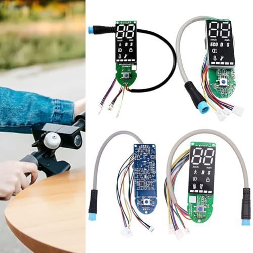 Instrumentpanel för elektrisk skoter för Xiaomi M365/Pro/Pro2/MI3 Pro, 7 x 3 x 2 cm kretskort i plast med grönt LED-gränssnitt, kompakt ersättning för skoterinstrumentkluster