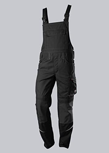 BP 1804-720-32-54n Latzhose, Stretch-Hosenträger mit Clipbefestigungen, 305,00 g/m² Verstärkte Baumwolle, schwarz, 54n