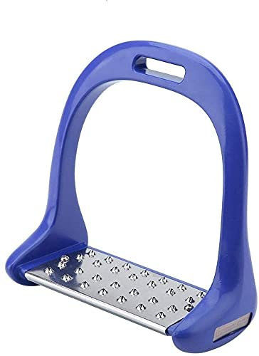 QMZDXH Sattelbügel Leichte Sicherheitssattel Selle Anglaise Reiten Flex Fillis Aluminiumguss Bunte Farbe Pferd Steigbügel Blue