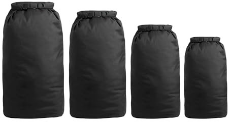 Savotta Rolltop Stuffsack 500D Packsack in 4 Größen (II, Schwarz)