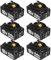 6 Stück BL1860B 8000mAh 18V Ersatzakku für Makita Akku 18V Kompatibel mit BL1850B BL1860 BL1855 BL1840 BL1850B BL1830 BL1845 BL1835 BL1820B BL1815 LXT-400 (6-8000mAh)