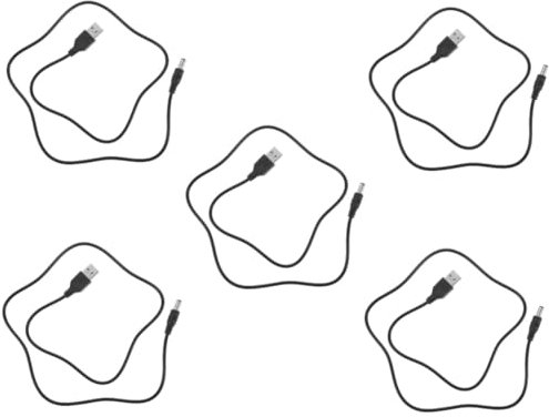 MAGICLULU 5St Ladekabel für den ülleimer Auto handy ladegerät Aufladen Ladestation Stecker Luft USB Ladekabel USB Schnellladung Ladekabel USB-Netzkabel DC-Buchse-Stromkabel Plastik Black