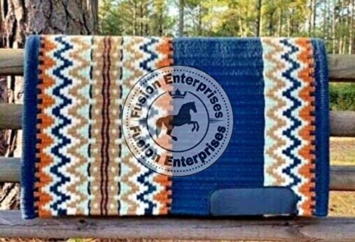 EQUIEMPRESS Sattelunterlage Western Show/Westernsatteldecke aus Neuseelandwolle, Top Wool Pad Sensor Flex (Anpassung möglich) A-71 (34 x 36)
