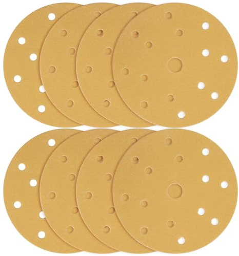 150mm Sanding Discs, 40 PCS 6inch 15-Hole Hook and Loop Sandpaper for 150mm Random Orbital Sander(40/80/120/240 Grits)