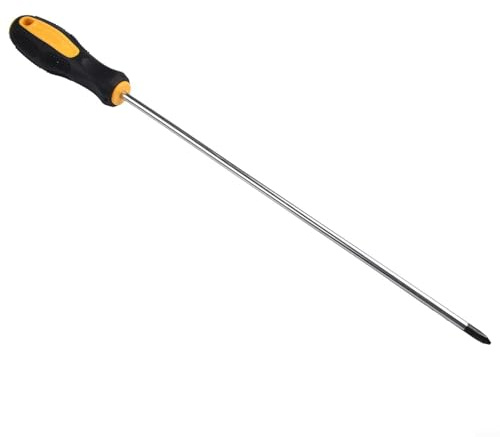 Yuanpgky Lot de 2 tournevis magnétiques extra longs de 30,5 cm avec poignée en caoutchouc – Tournevis à fente et cruciforme pour les zones difficiles à atteindre