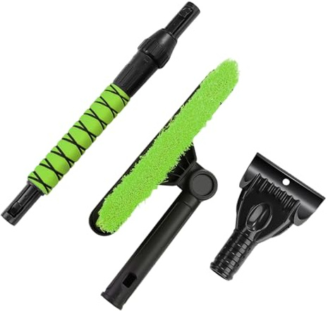 Yechiry Spazzola da Estensibile, Raschiaghiaccio, Testina Girevole Rinforzata con Impugnatura in Schiuma Eva, Ideale per la Rimozione della dal Parabrezza di Auto, SUV e Camion (Green)