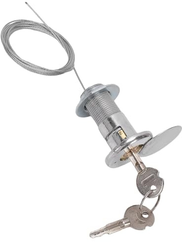 Fydun Juego de Cables de Bloqueo con Llave para Persiana Enrollable, Alambre de Acero de 70,9 Pulgadas y 2 Llaves, para Liberación de Emergencia de Puerta de Garaje