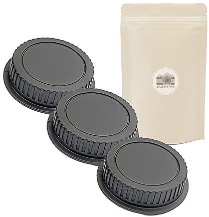 3x Copriobiettivo posteriore retro per obiettivi Canon EOS EF - Adaptout marca francese