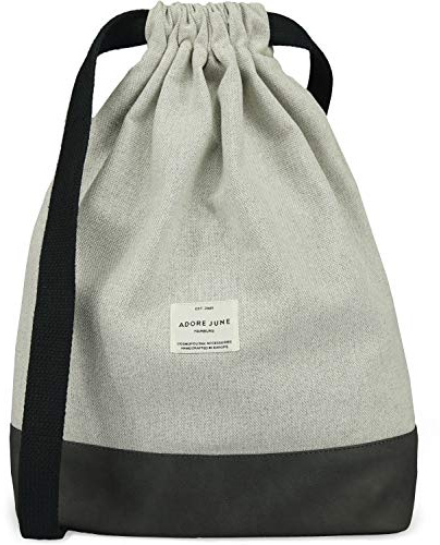 Adore June Daypack Bob Moderner Rucksack Turnbeutel Gymsack für Sport, Reisen und City, Gefütterter Damen & Herren Sportbeutel mit Innentasche und Reißverschluß-Sicherheitstasche