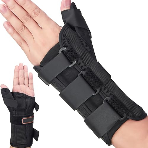 Wrist Brace & Thumb Spica Splint, for De Quervain's Tenosynovitis, Tendonitis, Carpal Tunnel & Arthritis Wrist Support Thumb Splint (Left Hand - Medium)