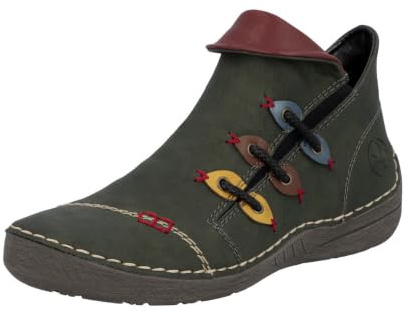 Rieker Gimma Ankle Boots/Boots Women Green/Red/Yellow Mid Boots Shoes