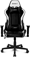 Drift Gaming DR175 - Silla Gaming Profesional, Polipiel, reposabrazos Ajustables 2D, pistón Clase 4, giratoria, Mecanismo de Mariposa, cojín Lumbar y Cervical, Color Negro/Blanco