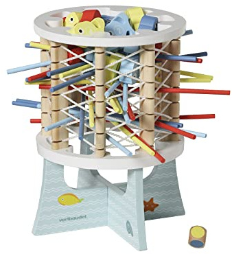 VERTBAUDET Jeu d'adresse Poissons en Bois Multicolore TU