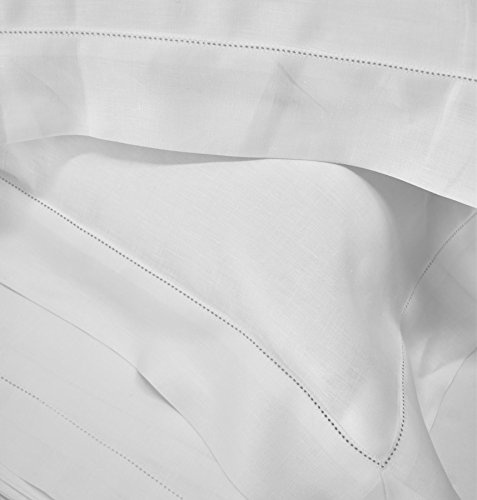 Tillverkning Textil ren linne sängkläder bäddset med fåll för dagsljus - Vit, 180 x 200 dubbelsäng Kingsize