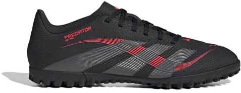 adidas Unisex Predator Club Turf Football Boots, core Black/Grey Four/Lucid red, 44 2/3 EU