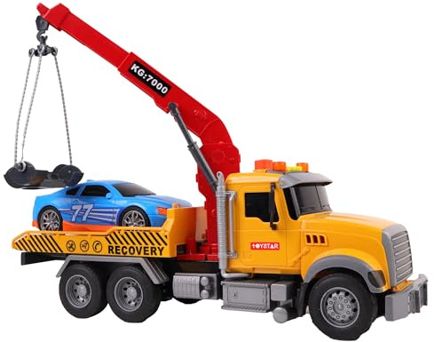 TURBO CHALLENGE Bärgningsbil - City - 092574-1/20 - redo att köra - batterier ingår - Friction fordon - Gul - Plast - Barnleksak - Gåvor - Födelsedag - Från 3 år