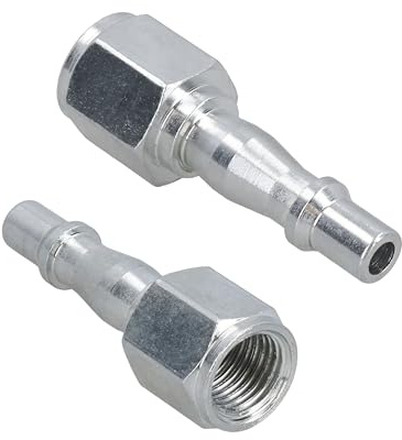 Dunnet Tools 1/4 Inch Quick Release Air Line Connector | Heavy Duty Female BSP Fitting for Air Compressor, Pneumatic Tools, Quick Connect Coupling, Airbrush & Tool Accessories (Pack of 5)