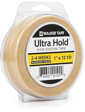 Walkers Ultra Hold 1 X 12 Yards | Hair Replacement System, Wig Tape, Lace front tape & Clear Glue Adhesive Roll