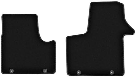 Wielganizator Velours Fußmatten passend für Renault Trafic III (2014-) | Qualität: Basic - Genaue Passform, rutschfeste Untregrund 1-teilig - Schwarz