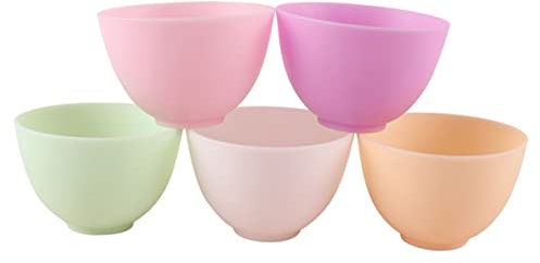 LOLIPPYY Geruchlose Bruchsichere Silikonschüssel 8x5cm für Küche und Maskenmischung Tropfsicher Mikrowellengeeignet für Hausgebrauch