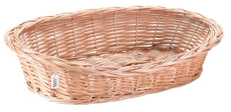 Wiklinowy Świat - Lit en osier pour chien et chat, lit en osier pour animaux de compagnie - Naturellement chaud, respirant et élégant - Différentes tailles 58x42x15cm - pas de coussin