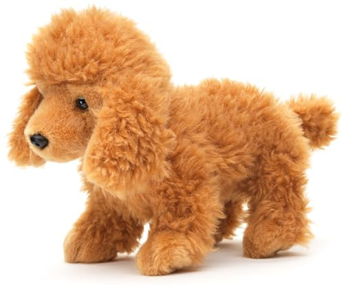 Uni-Toys - Pudel (Hellbraun), stehend (ohne Leine) - 30 cm (Länge) - Plüsch-Hund - Plüschtier, Kuscheltier