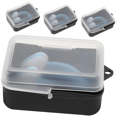 Alipis 4 pezzi Tappi Naso Nuoto Silicone Antiscivolo per Adulti e Clip Naso Morbide per Sport Acquatici con Scatola Protezione Comfort per Piscina e Nuoto