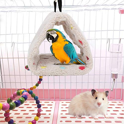 Generic Plysch Hamsterhängmatta Mjukt Hängbo för små Husdjur Lätt Att Rengöra och Hänga för Hamsterpapegojor Lekområde S, 16x12x12cm (M)
