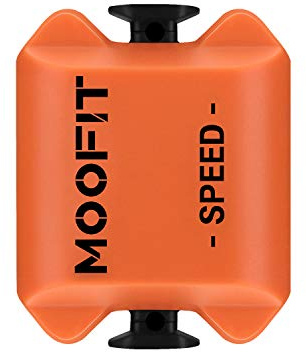 moofit Geschwindigkeitssensor und Trittfrequenzsensor, Bluetooth & ANT+ Kabelloser Geschwindigkeits, Distanz und Trittfrequenzsensor mit IP67 Wasserdichter Low Energy Technologie, Orange