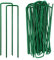 Ledeak 50 Piezas Clavijas de Jardín, Galvanizado en Forma de U Grapas Jardin Anclas de Suelo Camping, Piquetas de Acero para Control de Malas Hierbas Membrana Cesped Artificial