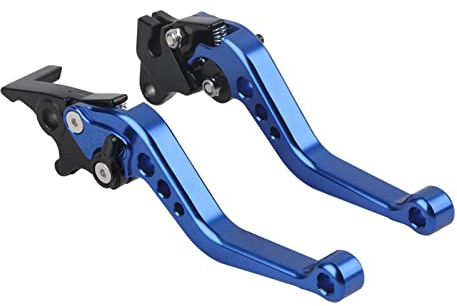 VOBOR, 2 uds., Palanca de Embrague de Freno de Motocicleta, Dispositivo de frenado de Manillar, Mango de Freno de Embrague de aleación de Aluminio Ajustable(Azul)