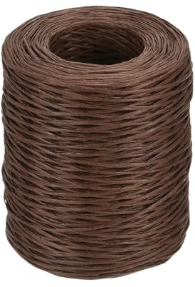 PATIKIL 656 Feet Floral Bind Wire Wrap Twine, 2mm Florist Wire Iron Wire Paper Covered Vine Wrapping Binding Wire for Flower Bouquets, Coffee