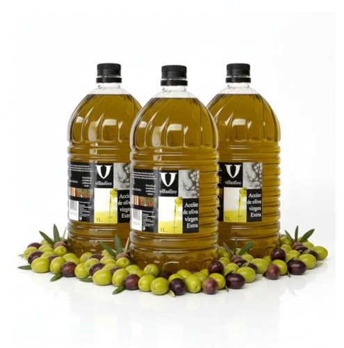Villaolivo Aceite de Oliva Virgen Extra 5L – Garrafa PET | Ideal para Cocina, Freír y Uso Profesional (3)