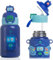 Trinkflasche Kinder Auslaufsicher, 450ml Edelstahl-Trinkflasche für Schule und Kindergarten, Mädchen, Jungen, Wasserflasche BPA-Frei für Kaltes und Heißes (Blau)