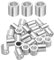 sourcing map Aluminum Wire Rope Stop Sleeve 3/16(5mm) Crimping Loop Sleeve Round Cable Ferrule for Wire Rope Cable Line, Pack of 25