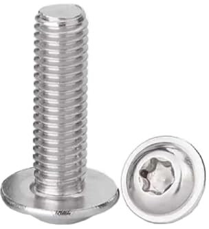 Sechskant-Flanschschrauben mit Wellenschliff, Flanschschraube, Sechskant-Haushaltsmaschine, runder Torxkopf, M2,5 M3 M4 M5 M6, Edelstahl, sechslappiger Innensechsrundknopf, 10 Stück(M2.5x8mm)